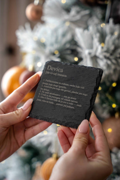 Personalizovani kameni podmetač za čaše