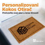 Moderni Otirač – Personalizovani Kokos Otirač – Tvoj Dizajn, Tvoja Dobrodošlica broj za kuću – slika proizvoda Personalizovani-Otirac-Promo-2